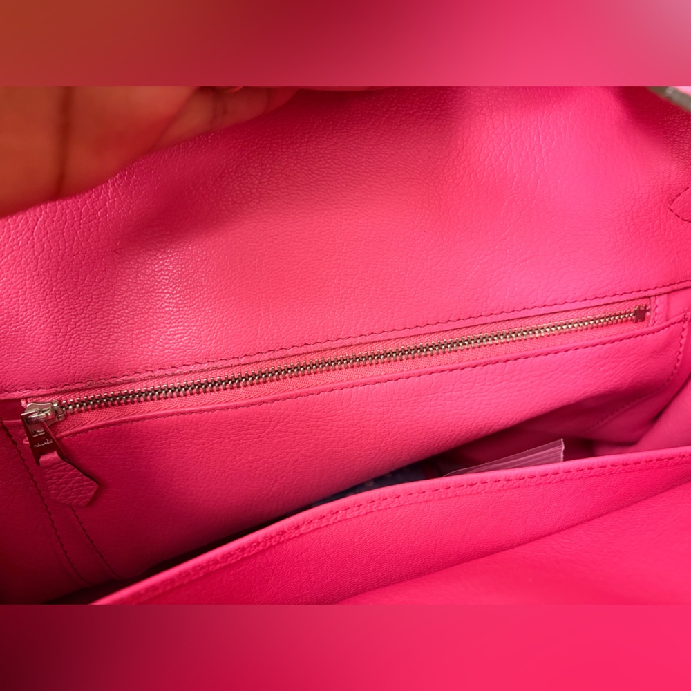 Pink Leather Satchel Handbag - Designer Style - Picture 11 of 16